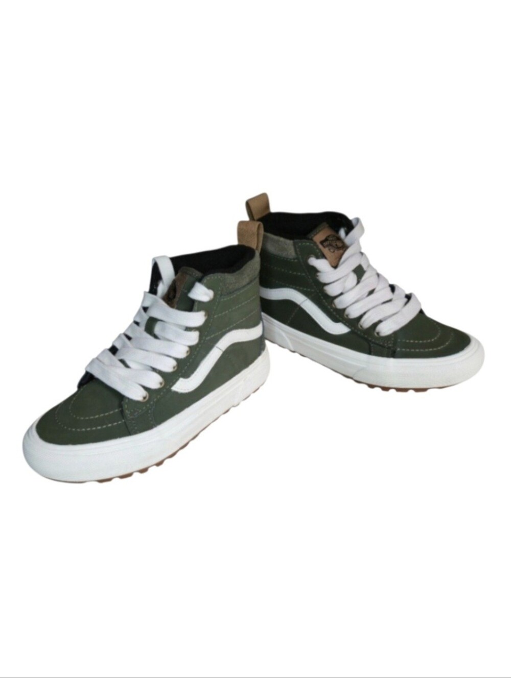 Vans Sk8-Hi MTE All- Terrain High Top Sneakers in Green, White Size 1 Kids New!